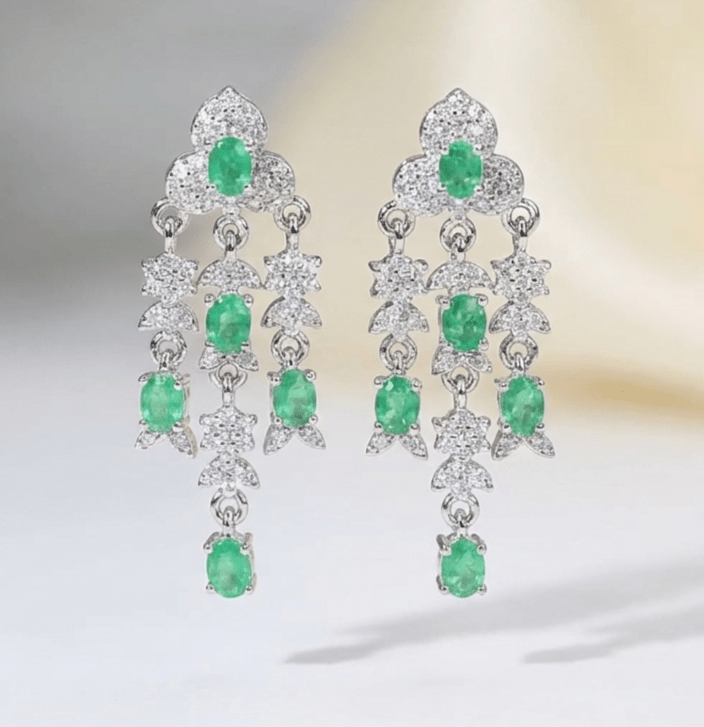 Boucles d'oreille en Emeraude collection Elizabeth Taylor - Arkange